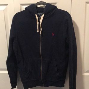 Men’s Ralph Lauren spa terry full zip hoodie navy